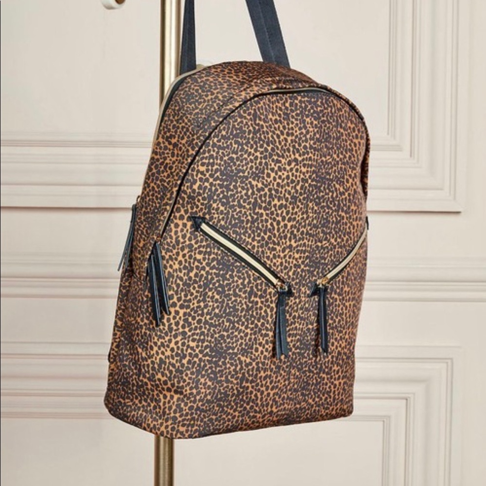 Stella&Dot Retired Leopard Print Backpack